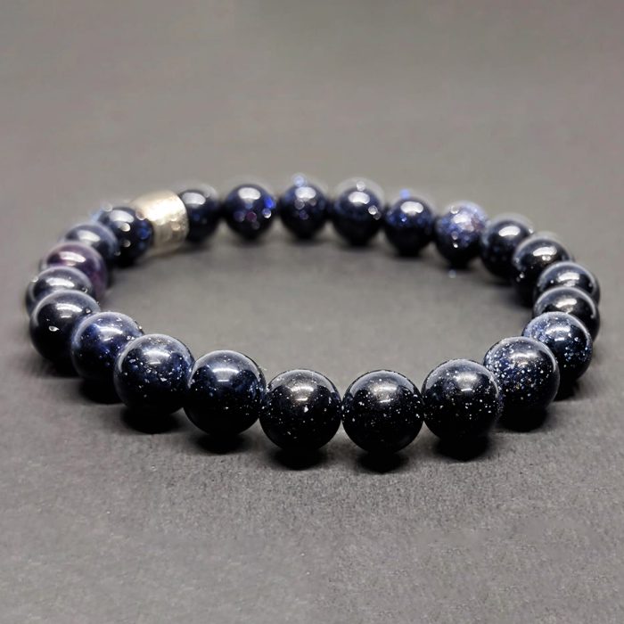 Natural Starry Blue Agate Bracelet